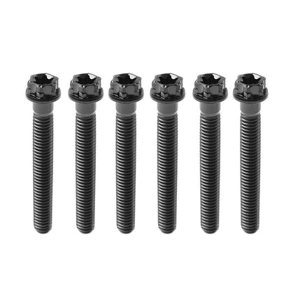 ya 6 8.14 6pcs Bolts Torx Head Flange Screws M6x45mm Black for Motorcycle Bike