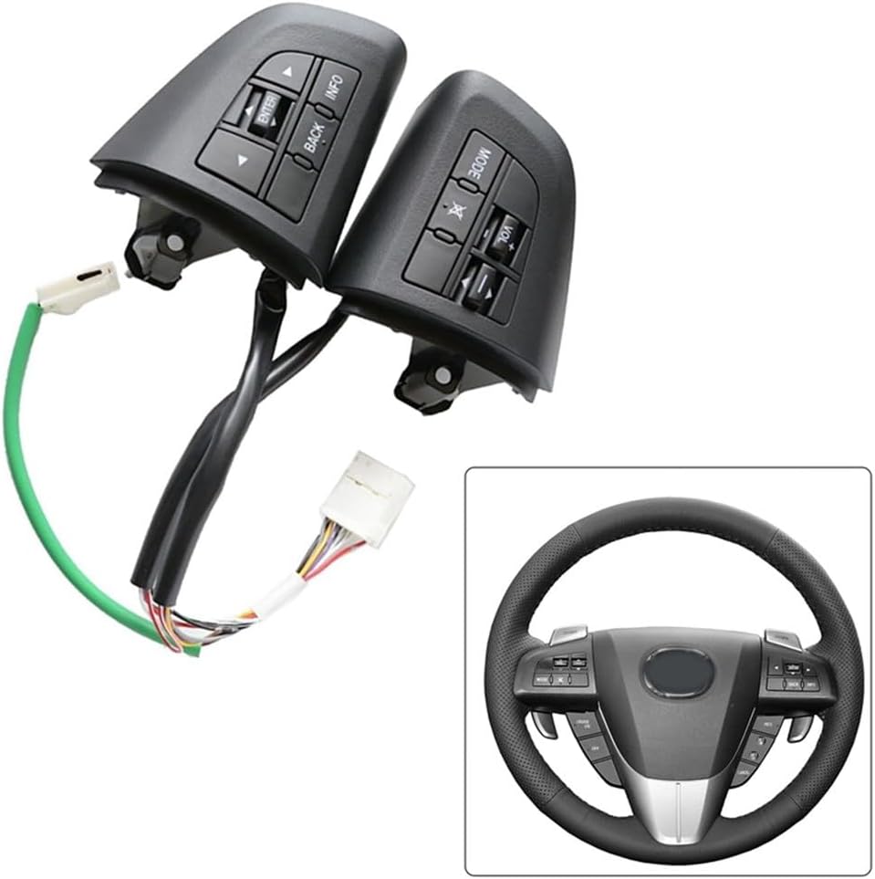 ya 5 8.10 2x Multi-Function Steering Wheel Switch Control Buttons for Mazda 3 5 CX-5 CX-7