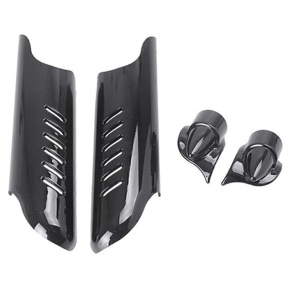 ya 6 8.14 Fork Lower Leg Deflector Shield Cover Fit Touring Road King Classic FLHRC Black