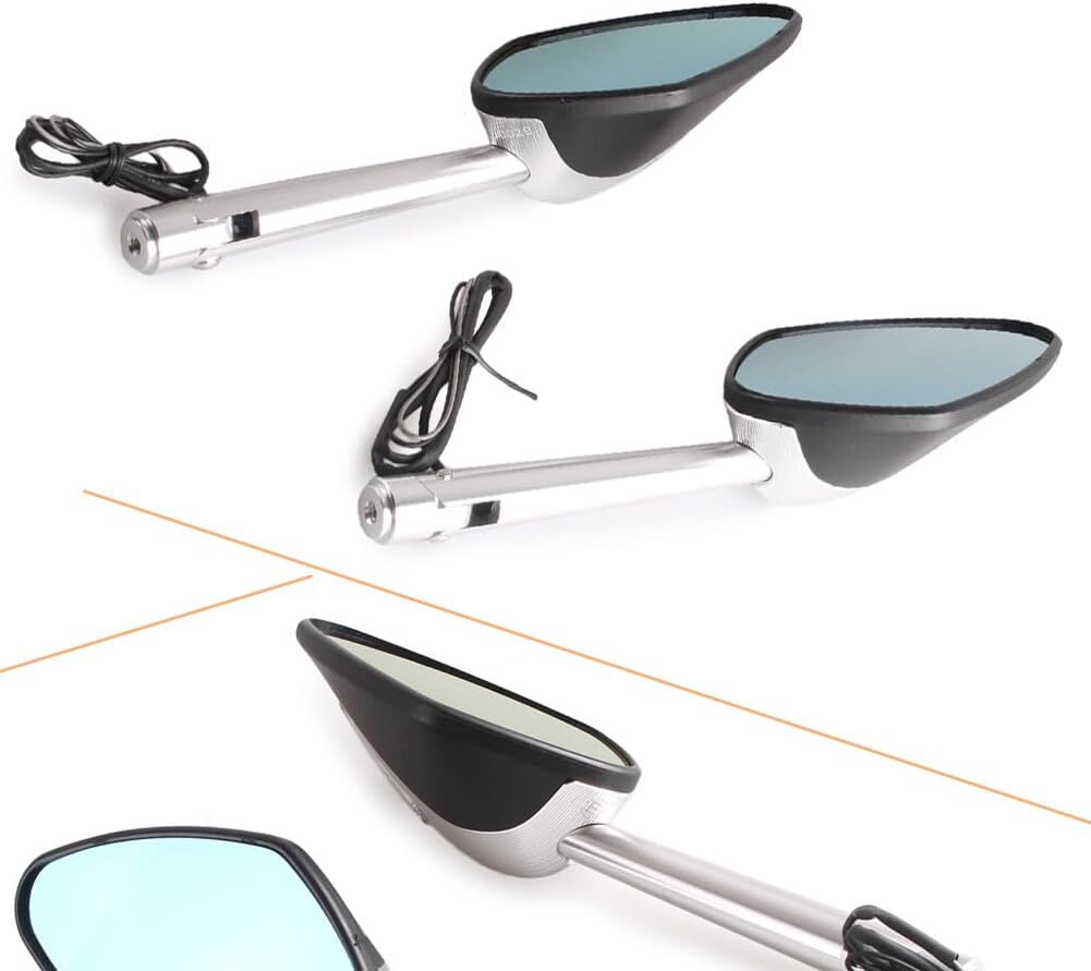 ya 2 8.15 2X Motorcycle Side Rearview Mirror w/Signal for Ducati for Suzuki Aprilia for Kawasaki