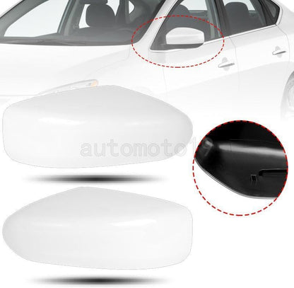 ya 11 9.14 baidiWhite Left+Right Mirror Cover Cap For 2013-2018 for Nissan for Altima Sedan 2014 2015 16