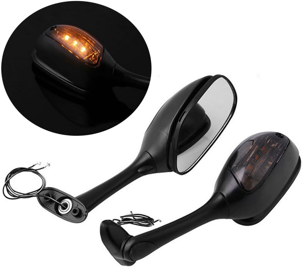 ya 2 8.15 with Light Rotatable Rear View Side Mirrors Fit for Suzuki GSXR600/750 GSXR1000