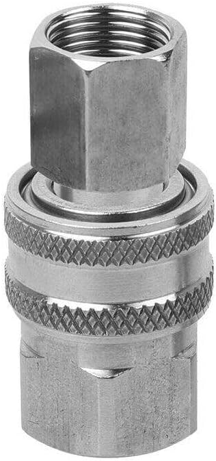 ya 26 10.21 baidi Stainless Steel Pressure Washer Adapter Set/NPT 3/8in Female +Male Quick Connect