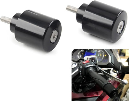 ya 6 8.14 Bar Ends Handlebar Grips Cap for Honda Goldwing GL1800 2000-23 Motorcycle Black