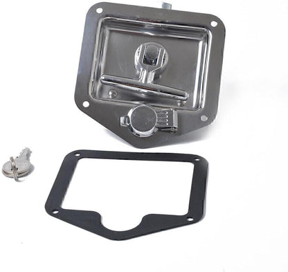 ya 4 8.14 Folding T Handle Lock Flush Mount Kit Box Trailer Caravan Toolbox Stainles