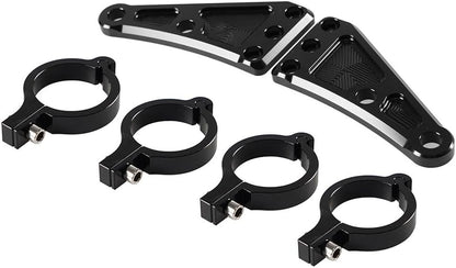 ya 2 8.15 CNC Headlight Lamp Mount Bracket for 41mm Fork Tubes Motorbike Universal Pair
