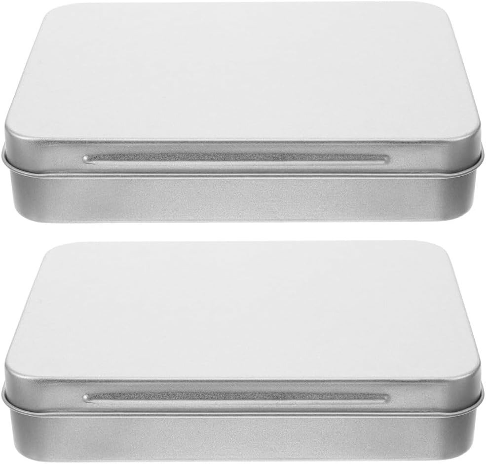 ya 14 9.20 baidi 2 Count Stora Tin Box Travel Tins with Lids Tinplate Containers-1