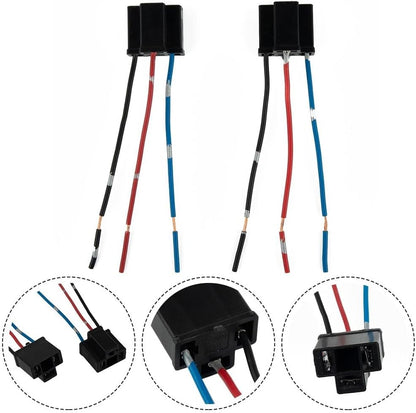 ya 13 9.15 baidi 2pc H4 3 Pin Headlight Replacement Repair Bulb Holder Connector Plug Wire Socket