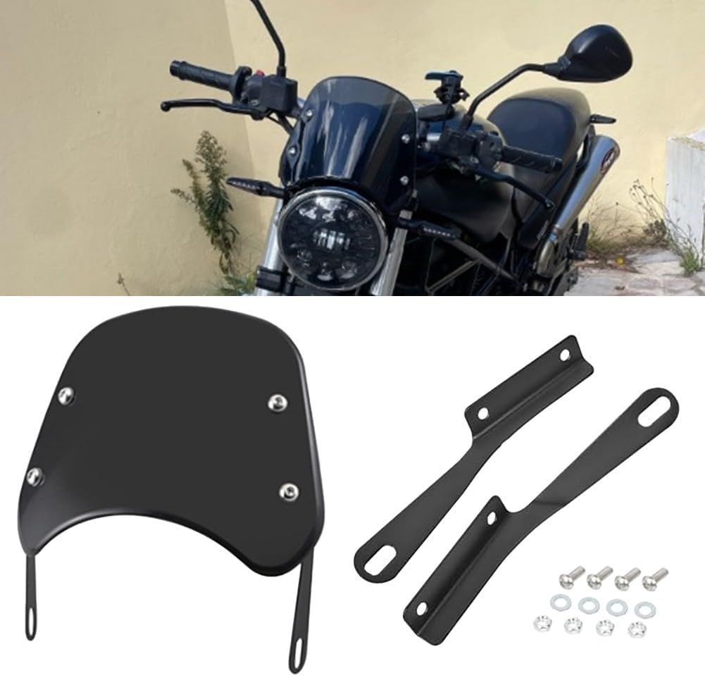 ya 2 8.15 Wind Deflector for Motorcycles Featuring 5 and 7 Inch Headlight Fitment