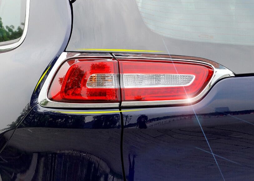 ya 4 8.10 Chrome Car Rear Tail Light Cover Trim Molding fit for Jeep Cherokee 2014-2022