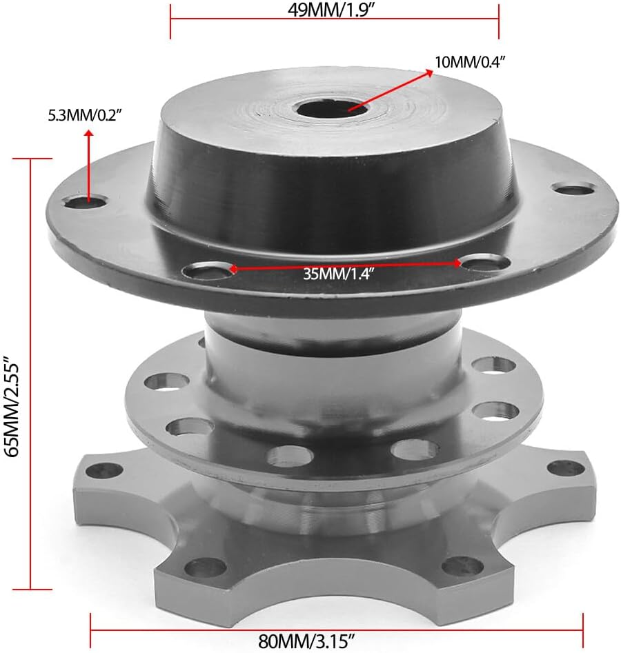 ya 5 8.24 baidi Sports Steering Wheel Quick Release Snap Off Boss Kit Hub Adapter Universal
