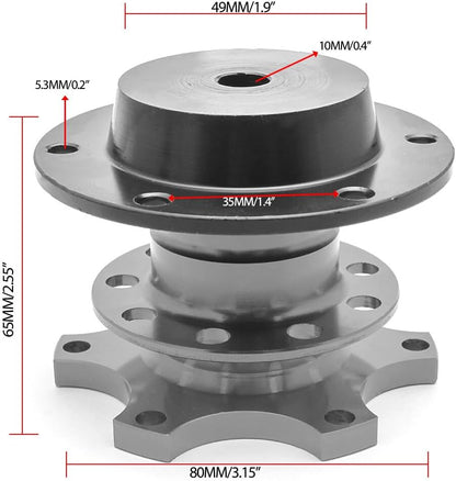 ya 5 8.24 baidi Sports Steering Wheel Quick Release Snap Off Boss Kit Hub Adapter Universal