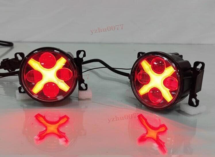 ya 12 10.31 2 * LED white front fog light and red daytime running light suitable for Honda 2016-2021 Civic-
