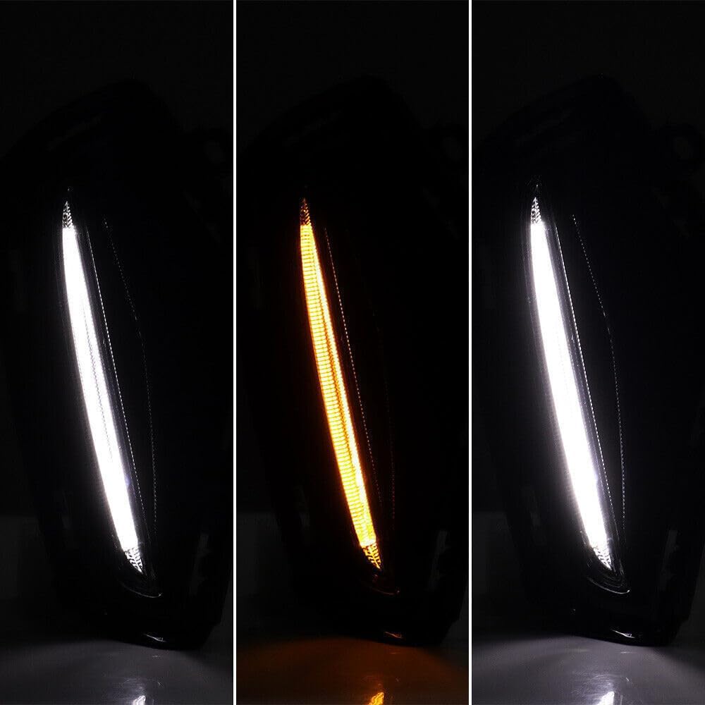 ya 2 8.15 LED dual color DRL fog light with turn signal function suitable for Toyota RAV4 2019-2024
