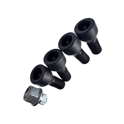 ya 5 8.10 New Wheel Lock Locks Bolt Kit M14x1.25 Fit for BMW E70 F01 F02 F06 F10 F12 Black