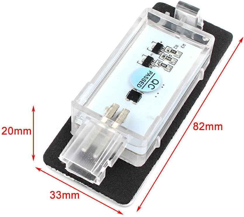 ya 13 9.15 baidi 2pcs LED License Plate Number Light Error No Light Suitable for Opel Vectra