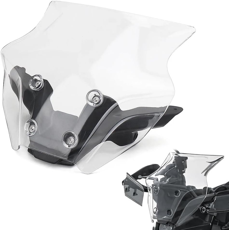 ya 2 8.15 Clear Wind Deflector Windshield Bracket Windscreen for Yamaha MT-09 MT09 2024