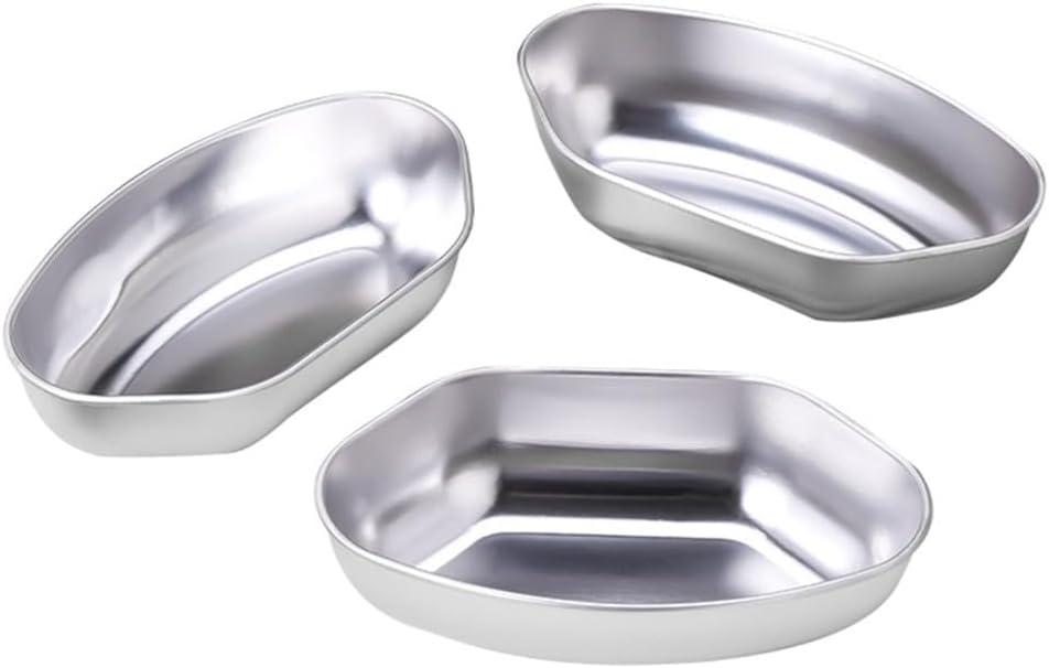 ya 14 9.20 baidi 3 Piece Stainless Steel Fan Shaped Divided ing Tray Set For Cooker Use-1