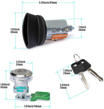 ya 11 9.14 baidi597638 Ignition Key Switch Door Lock Cylinder Kit for Ford E-150 E250 E350 6.8L