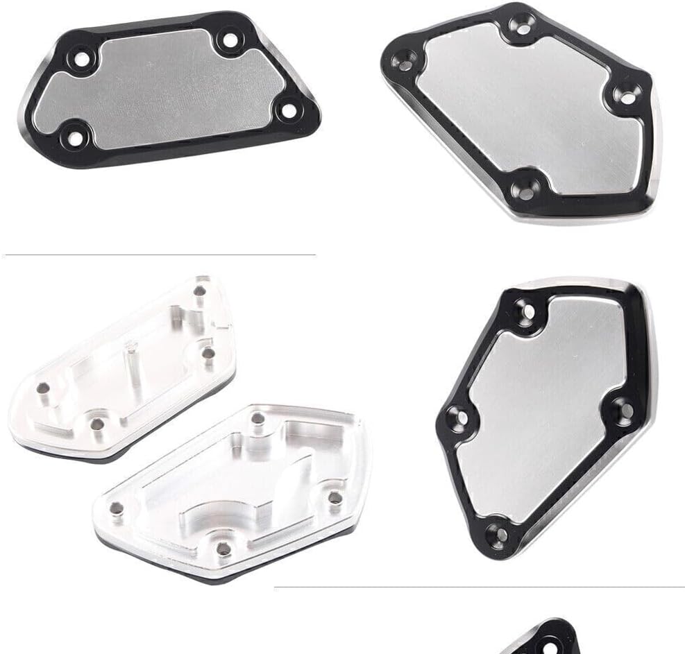 ya 6 8.14 Front Brake Clutch Fulid Reservoir Caps Fit for BMW R1200GS Adventure 2013-17 Silver