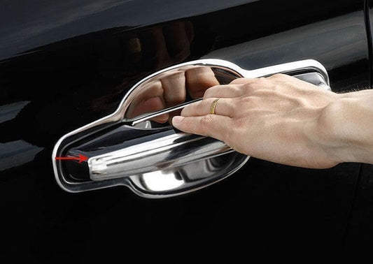 ya 2 8.15 for Lincoln Corsair 2020-2022 Silver Steel Outside Door Handle Cover Trim 