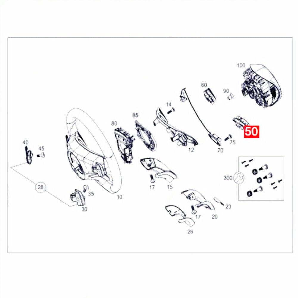 ya 8 8.24 baidi Steering Wheel Left Cruise Control Switch Butt for Benz 2015-2018 W205 C253 C300