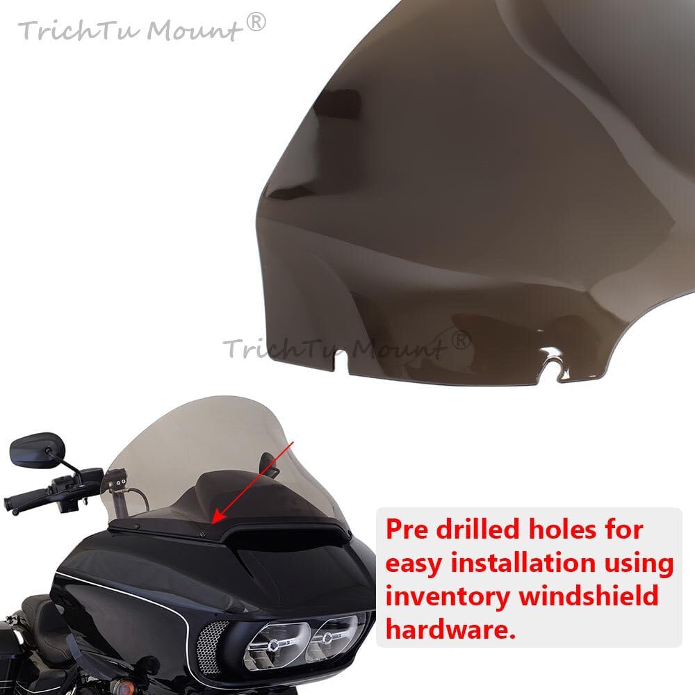 ya 23 10.7 baidi 13 Wave Windshield Windscreen Smoke for Harley Road Glide FLTRX FLTR 2015-2023