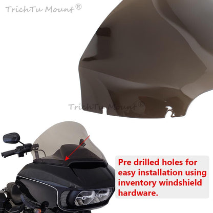 ya 23 10.7 baidi 13 Wave Windshield Windscreen Smoke for Harley Road Glide FLTRX FLTR 2015-2023