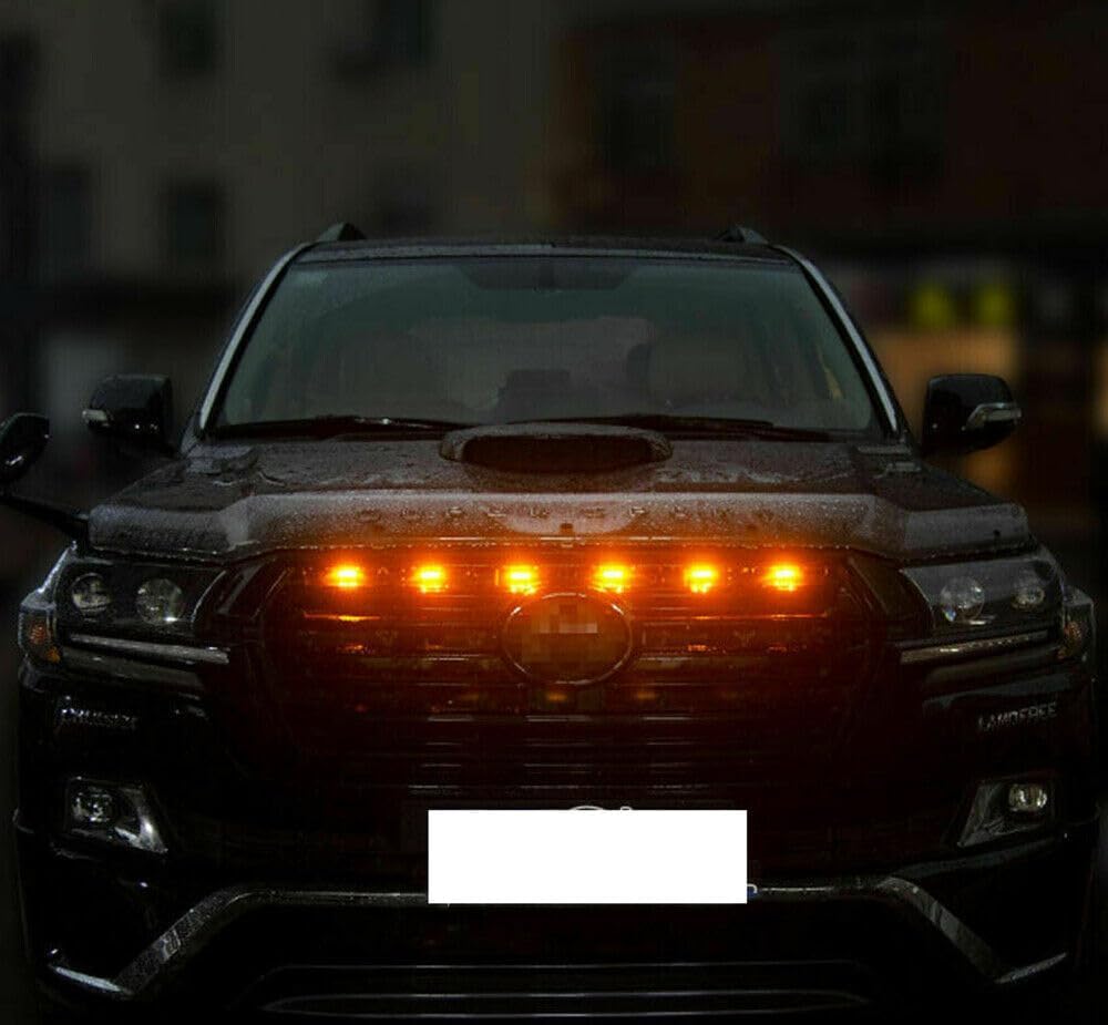ya 7 8.24 baidi LED Front Grille Light Bar Belt Lamp Refit for Toyota for Land Cruiser LC200 2016-21
