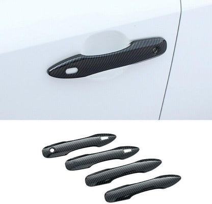 ya 5 8.10 4P for Toyota for Corolla 2019-2023 Carbon Fiber Door Handle Cover Trim W/for Smart Hole