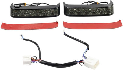 ya 4 8.10 Black Saddlebag Run Brake Tail Light For Harley Touring Street Glide FLHX