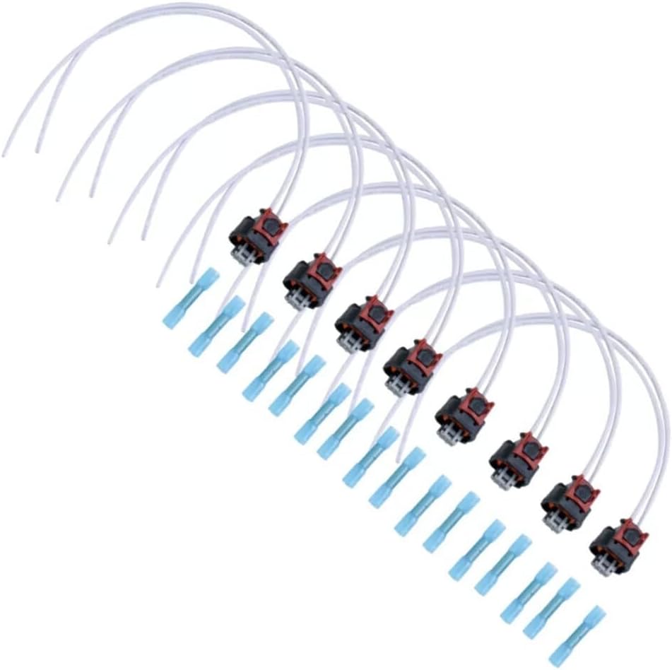 ya 4 8.8.2 8Pcs Injector Pigtails Harness for Chevy for for GMC 2500 3500 2017-24 19368140
