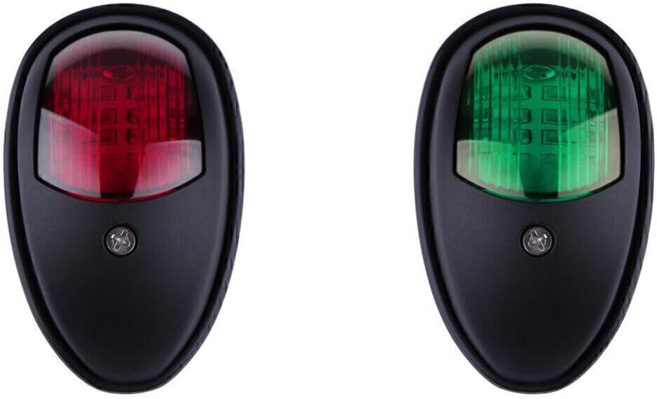 ya 4 8.14 12V LED Navigation Sailing Light Waterproof Marine Boat Yacht Plastic Red+Green