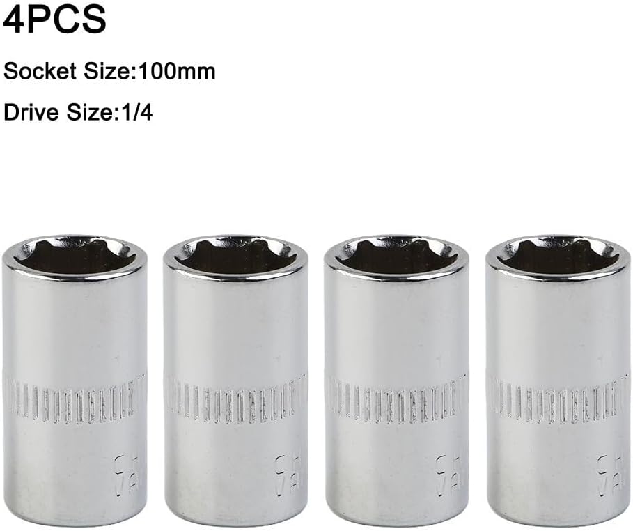 ya 14 9.20 baidi 4 Pcs 1/4 Inch Drive 10mm Shallow Socket Repair Tool For DIY Automotive Repairs-1