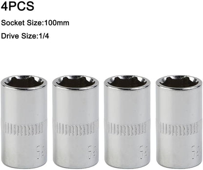 ya 14 9.20 baidi 4 Pcs 1/4 Inch Drive 10mm Shallow Socket Repair Tool For DIY Automotive Repairs-1