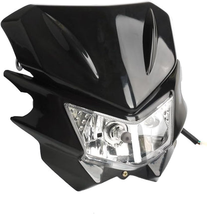 ya 4 8.14 Motorcycle headlight rectifier headlight high/low dual lights universal off-road bicycle 
