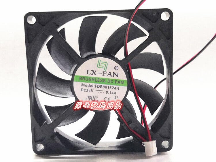 ya 16 10.20 baidi 1PC LX- FDB801524H 24V 0.14A 80 * 80 * 15MM 2-Wire #W7*-