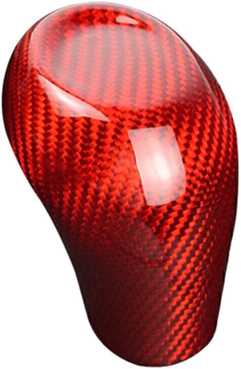 ya 4 8.14 Gear Shift Knob Cover Trim Decor Red Carbon Fiber for Chevrolet Camaro 2016-2020