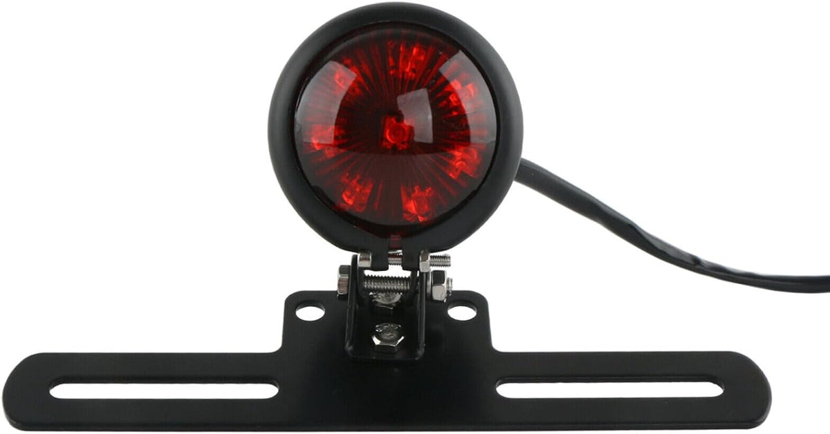 ya 4 8.14 License Plate Mount Holder Bracket With LED Brake Tail Light For Motorcycle