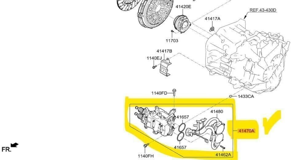 ya 4 8.10 New Dual Clutch Transmission Actuator Kit for Veloster 2012~2017 (1.6L)