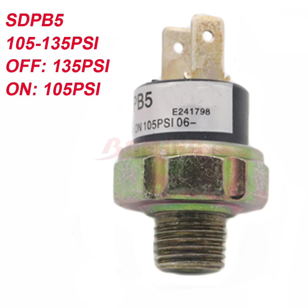ya 2 8.15 Suitable for Train Horn 105-135PSI Air Pressure Switch Tank Mounting Thread 1/4 NPT 12V/24V