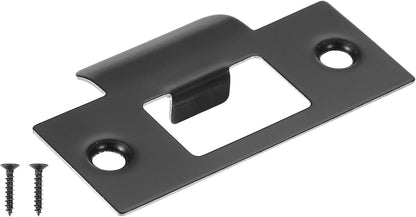 ya 26 10.21 baidi Door Strike Plate 2-3/4 x 1-9/16, Universal Latch T Strike, Black-2