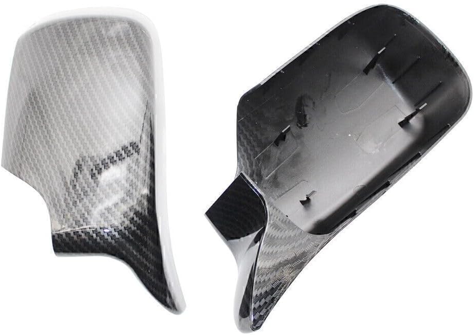 ya 11 9.14 baidiCarbon Fiber Rear View Mirror Cover Shell Fit for BMW E46 4 Door 3 Series 1998-2005