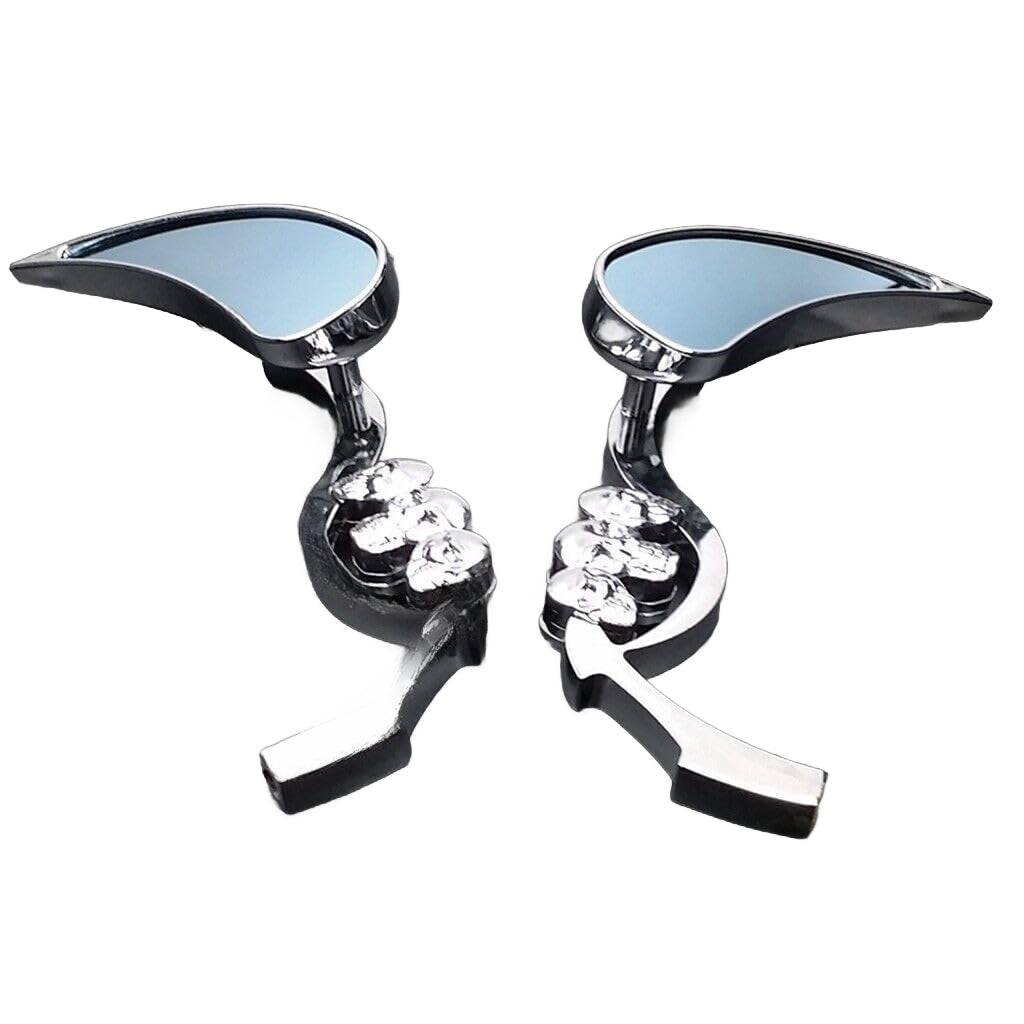 ya 9 10.24 Motorcycle Rectangular Rearview Mirror (Left and Right) for Chopper Cruiser