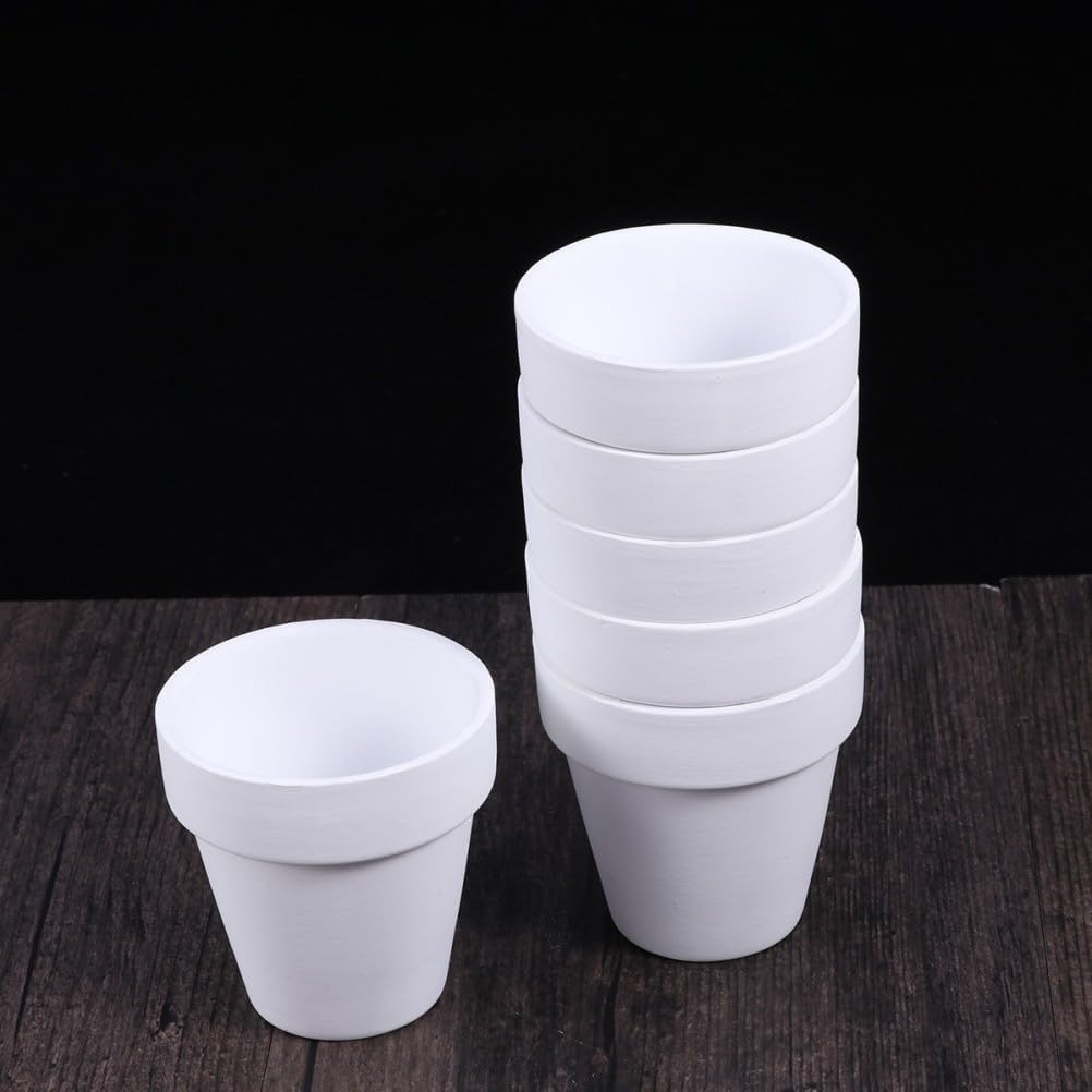 ya 26 10.21 baidi 10Pcs Small White Cotta Pot Clay Ceramic Pottery Planter Cactus Flower Pots