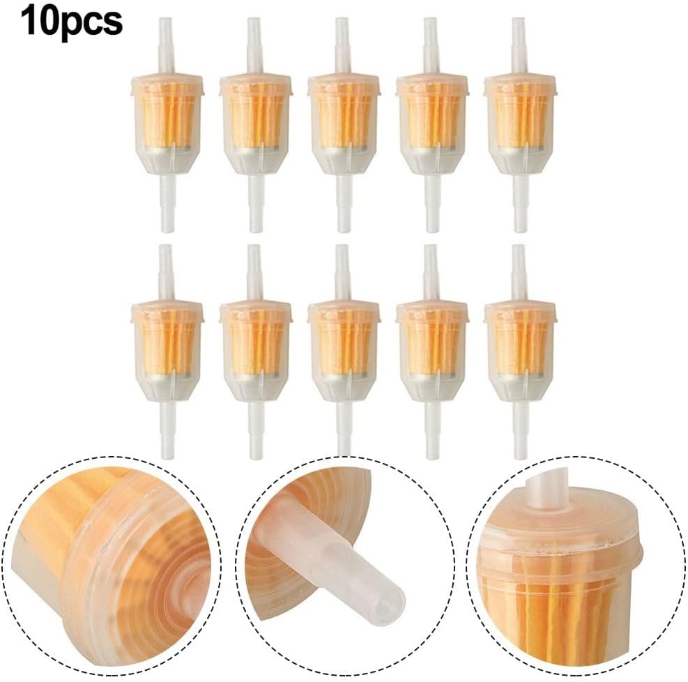 ya 26 10.21 baidi 10Pcs 1/4 6mm/8mm Inline Fuel Filter for Small Engine Lawn Garden Mower