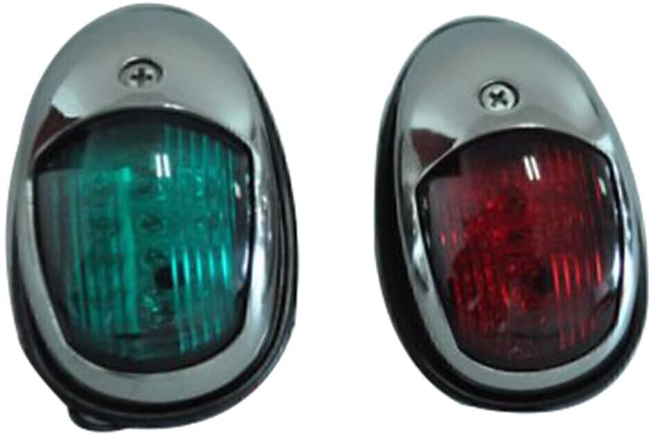 ya 4 8.24 baidi LED Navigation Lights Stainless Steel Housing-Port/Starboard Marine/Boat Lamp
