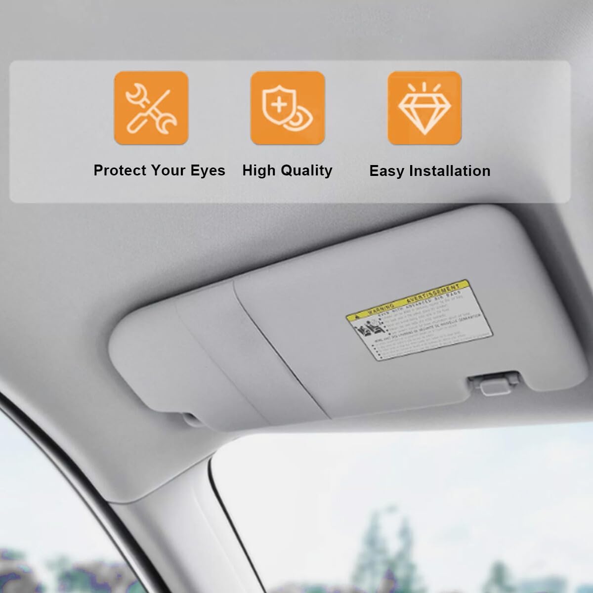 ya 11 9.14 baidi95327507 Passenger Right Side New Gray Inside Sun Visor Fit for Holden Barina TM