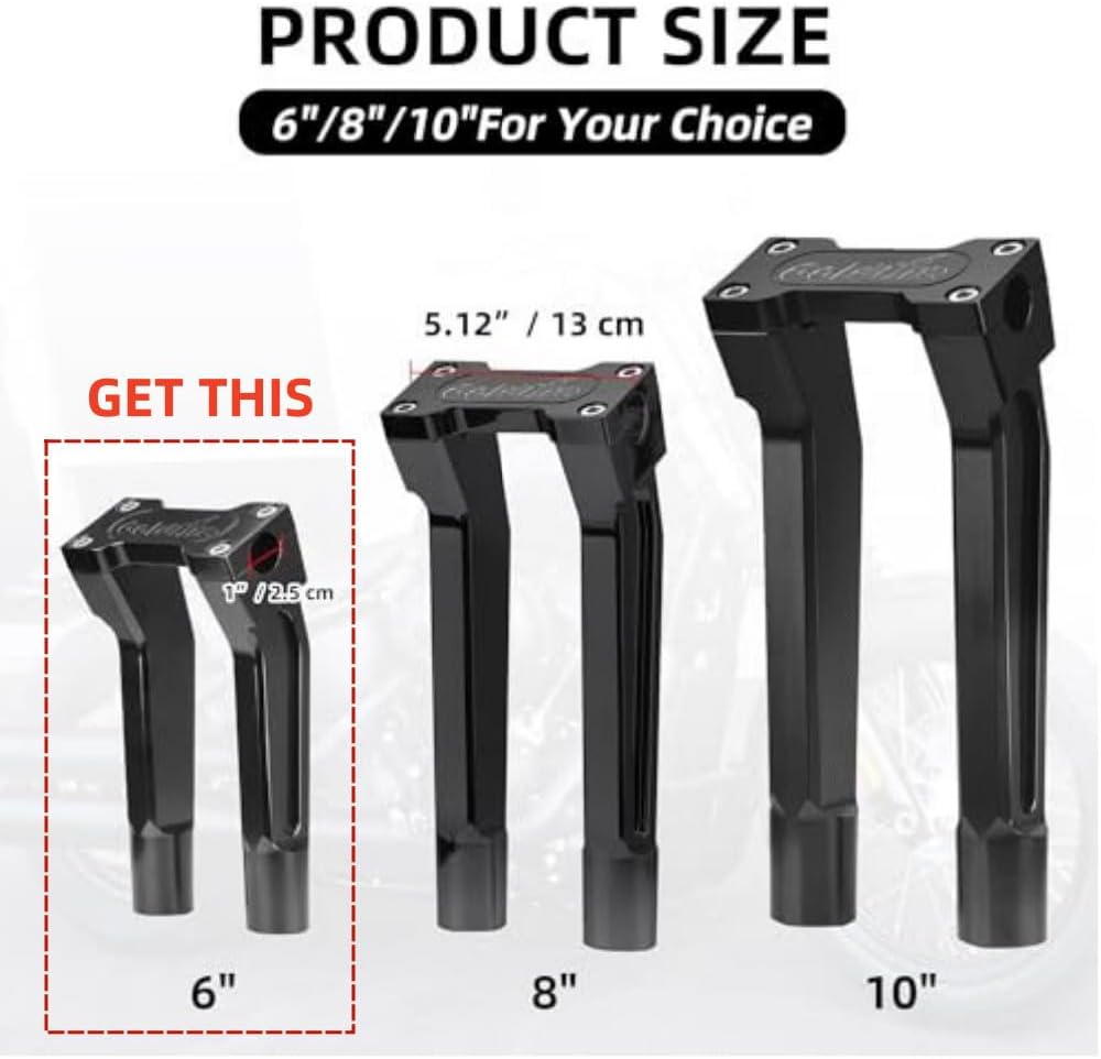 ya 13 9.15 baidi Alu for Mini um Club Style 6 Pullback Handlebar Riser Kit for Harley 1 Top Clamp Bar