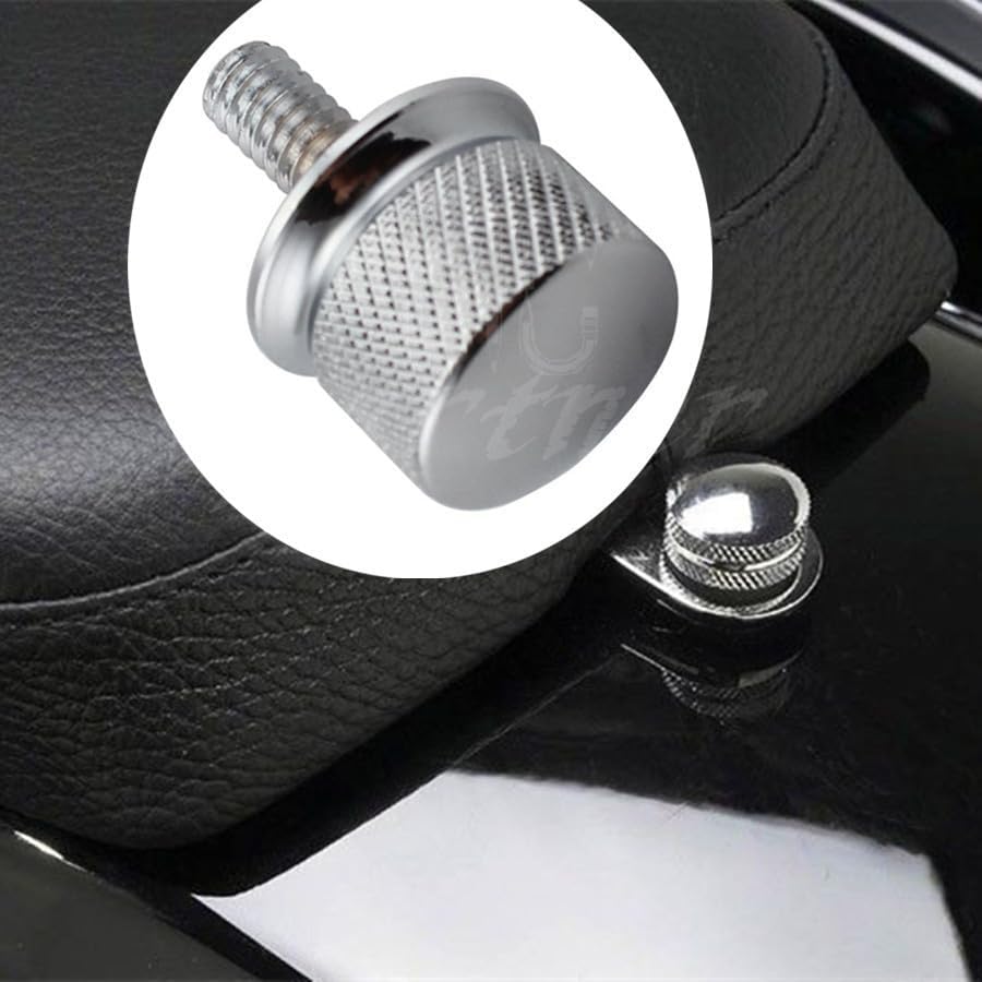 ya 4 8.8.2 Chrome Billet Aluminum Knurled for Seat Bolt for Harley Sportster Dyna Touring 96-15
